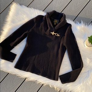 Ralph Lauren gold buckle sweater